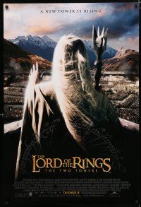 9x468 LORD OF THE RINGS: THE TWO TOWERS int'l advance DS 1sh '02 J.R.R. Tolkien, Christopher Lee!