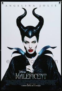 9x482 MALEFICENT advance DS 1sh '14 cool close-up image of sexy Angelina Jolie in title role!