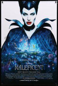 9x481 MALEFICENT advance DS int'l 1sh '14 different close-up of Angelina Jolie, Aurora & fairies!