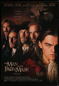 9x485 MAN IN THE IRON MASK int'l 1sh '98 Leonardo DiCaprio, Irons, Malkovich, Depardieu!