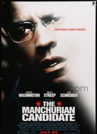 9x492 MANCHURIAN CANDIDATE advance DS 1sh '04 Denzel Washington, Meryl Streep, Jonathan Demme!