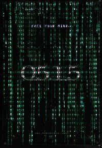 9x502 MATRIX RELOADED holofoil 05.15 style teaser 1sh '03 Wachowski Brothers sequel, free your mind