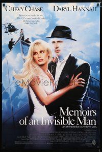 9x507 MEMOIRS OF AN INVISIBLE MAN 1sh '92 disappearing Chevy Chase, pretty Daryl Hannah!