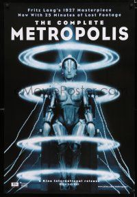 9x509 METROPOLIS heavy stock 1sh R10 Fritz Lang classic, great b&w image of female robot!