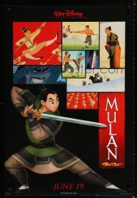 9x530 MULAN June 19 advance DS 1sh '98 Disney Ancient China cartoon, cool different images!