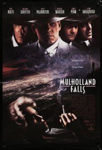9x532 MULHOLLAND FALLS DS 1sh '96 cool film noir image of Nick Nolte, Melanie Griffith smoking!