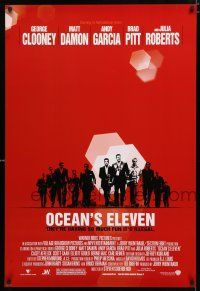 9x558 OCEAN'S 11 DS 1sh '01 Steven Soderbergh, George Clooney, Matt Damon, Brad Pitt