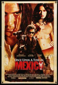 9x563 ONCE UPON A TIME IN MEXICO int'l DS 1sh '03 Antonio Banderas, Johnny Depp, sexy Salma Hayek!