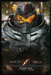 9x578 PACIFIC RIM summer advance DS 1sh '13 del Toro, to fight monsters we created monsters!