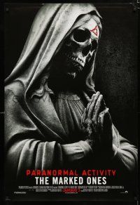 9x580 PARANORMAL ACTIVITY THE MARKED ONES advance DS 1sh '14 horror image of praying skeleton!