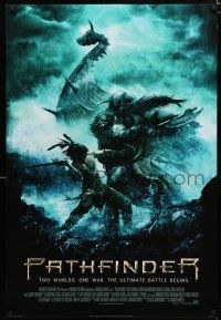 9x584 PATHFINDER style B int'l DS 1sh '07 Christopher Shy art of Karl Urban fighting huge viking!