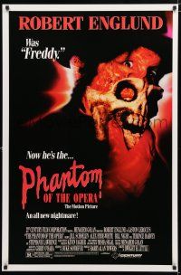 9x592 PHANTOM OF THE OPERA 1sh '89 Robert Englund was Freddy and now he's the phantom!