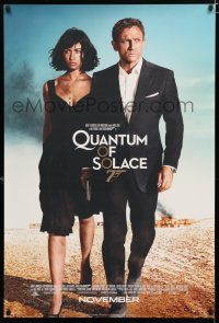 9x611 QUANTUM OF SOLACE int'l advance DS 1sh '08 Daniel Craig as James Bond + sexy Olga Kurylenko!