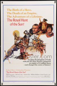 9x653 ROYAL HUNT OF THE SUN style B 1sh '69 Christopher Plummer, Robert Shaw as conquistador!