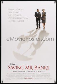 9x661 SAVING MR. BANKS advance DS 1sh '13 Emma Thompson as P.L. Travers & Tom Hanks as Walt Disney!