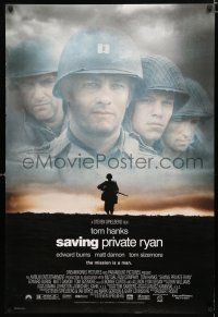 9x662 SAVING PRIVATE RYAN DS 1sh '98 Steven Spielberg, Tom Hanks, the mission is a man!
