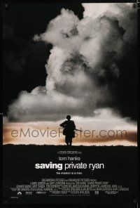 9x663 SAVING PRIVATE RYAN int'l DS 1sh '98 Steven Spielberg, Tom Hanks, the mission is a man!