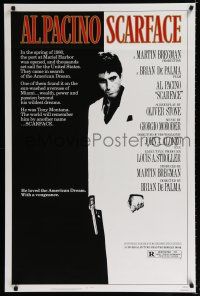 9x665 SCARFACE 1sh '83 Al Pacino as Tony Montana, Michelle Pfeiffer, Brian De Palma, Oliver Stone