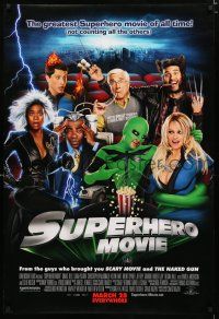 9x743 SUPERHERO MOVIE advance DS 1sh '08 the greatest Superhero movie of all time!