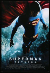 9x744 SUPERMAN RETURNS advance DS 1sh '06 Bryan Singer, full-length image of Routh in costume!