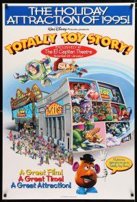 9x769 TOTALLY TOY STORY DS 1sh '95 cool art of funhouse at The El Capitan Theatre!