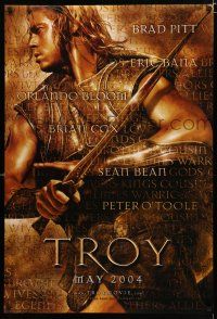 9x785 TROY teaser DS 1sh '04 directed by Wolfgang Petersen, Brad Pitt as Achilles!