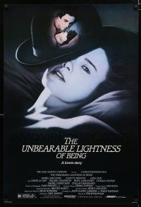 9x795 UNBEARABLE LIGHTNESS OF BEING 1sh '88 Daniel Day-Lewis, Juliette Binoche, sexy Lena Olin!