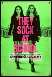 9x804 VAMPIRE ACADEMY teaser DS 1sh '14 Zoey Deutch, Gabriel Byrne, they suck at school!