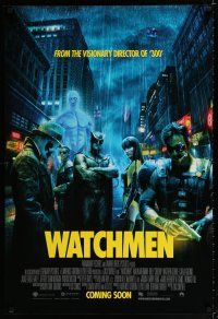 9x815 WATCHMEN advance DS int'l 1sh '09 Zack Snyder, Maline Akerman, Billy Crudup, Jackie Earle Haley!