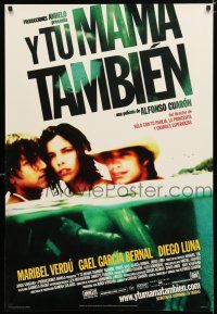 9x845 Y TU MAMA TAMBIEN Spanish/U.S. style A 1sh '01 Alfonso Cuaron directed, Maribel Verdu, Diego Luna!
