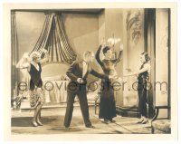 9y053 7 FOOTPRINTS TO SATAN deluxe 8x10 still '29 Winter Blossom holds Thelma Todd at gunpoint!
