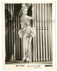 9y128 BETTY GRABLE 8x10.25 still '40 full-length in showgirl outfit w/ high heels from Tin Pan Alley