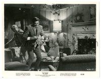 9y137 BIRDS 8x10 still '63 Rod Taylor & Tippi Hedren run from birds coming out of fireplace!