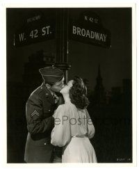 9y194 CLOCK 8.25x10 still '45 Robert Walker kissing Judy Garland at Broadway & 42nd Street!