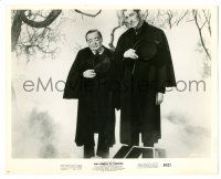 9y198 COMEDY OF TERRORS 8x10 still '64 Vincent Price & Peter Lorre pay their respects at grave!