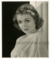 9y208 CONSTANCE BENNETT deluxe 8x10 still '37 beautiful close portrait by Hurrell!