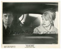 9y227 DARLING 8x10 still '65 Julie Christie & Dirk Bogarde are far apart in car, John Schlesinger!