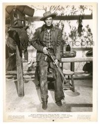 9y268 DUEL IN THE SUN 8x10.25 still '46 best full-length portrait of Gregory Peck with rifle!