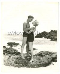 9y311 FROM HERE TO ETERNITY 8.25x10 still '53 classic scene of Lancaster & Kerr on beach!