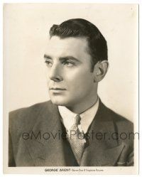 9y325 GEORGE BRENT 8x10 still '30s great youthful close portrait wearing suit & tie!