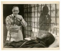9y344 GHOST OF FRANKENSTEIN 8.25x9.75 still R48 Lionel Atwill examines Bela Lugosi as Ygor in bed!