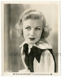 9y351 GINGER ROGERS 8x10.25 still '34 beautiful close portrait from 20 Million Sweethearts!