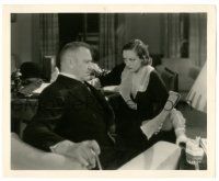 9y372 GRAND HOTEL 8x10 still '32 Joan Crawford glares at Wallace Beery reading papers!