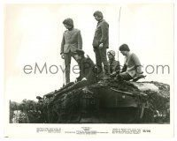 9y401 HELP 8x10.25 still '65 all four Beatles John, Paul, George & Ringo standing on tank!