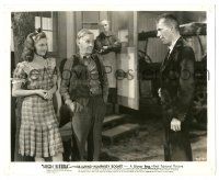 9y404 HIGH SIERRA 8x10 still '41 c/u of Humphrey Bogart smiling at Joan Leslie & Henry Travers!