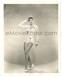 9y448 JANIS PAIGE deluxe 8x10 still '57 full-length in skimpy lace outfit from Silk Stockings!