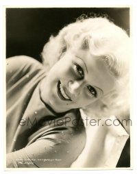 9y452 JEAN HARLOW 7.75x10 still '30s wonderful sexy smiling portrait of the platinum blonde!