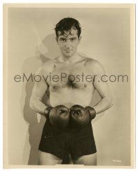 9y476 KID NIGHTINGALE 8x10 still '39 best poritrait of boxer John Payne wearing gloves & trunks!
