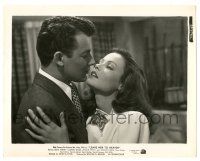 9y498 LEAVE HER TO HEAVEN 8x10.25 still '45 c/u Cornel Wilde about to kiss sexy bad Gene Tierney!