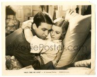 9y609 NEXT TIME WE LOVE 8x10 still '36 c/u of James Stewart hugging Margaret Sullavan in bed!